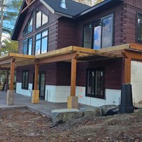 Restored log home exterior