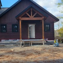 Log home front entry
