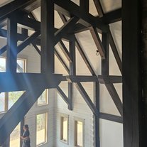 Timber frame interior